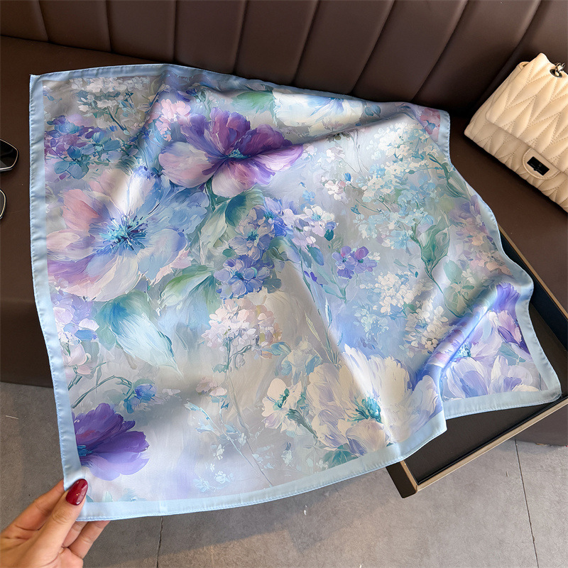 2026년 신상 플로럴 프린트 실크 스카프 여성용 헤드 - Ascot Neck Scarf 리뷰 및 가격