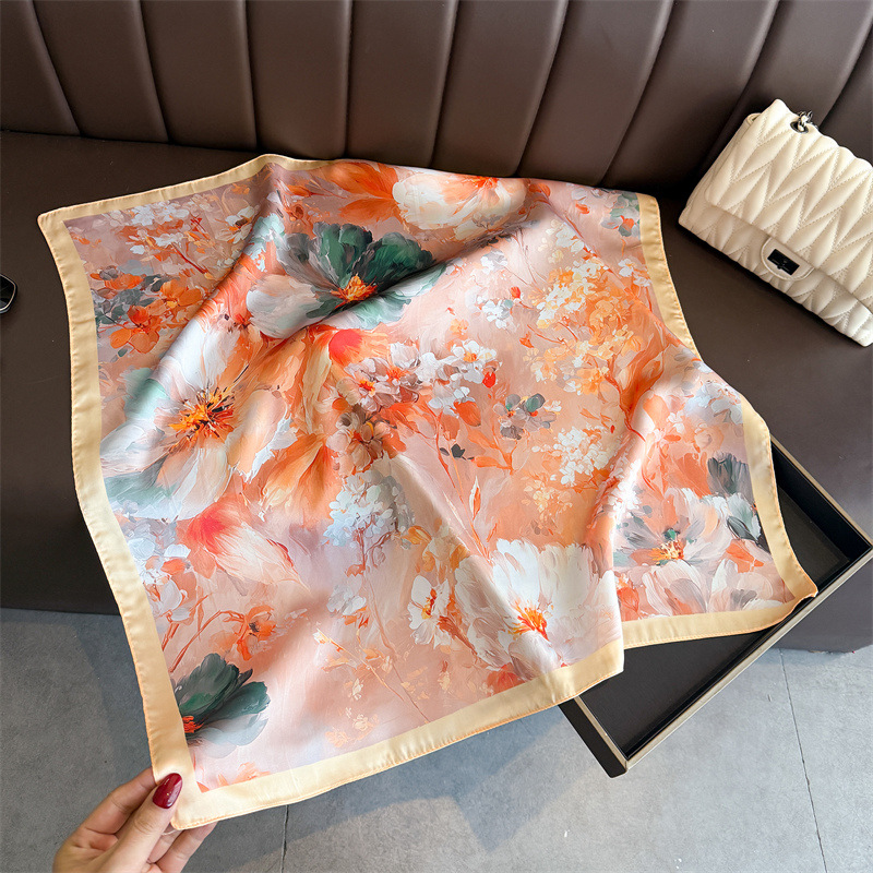 2026년 신상 플로럴 프린트 실크 스카프 여성용 헤드 - Ascot Neck Scarf 리뷰 및 가격