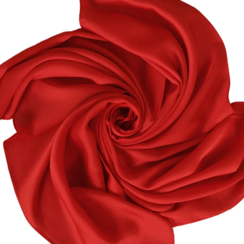 새틴 스카프 여성용 70cm 단색 부드러운 표면 헤드  - Ascot Neck Scarf 리뷰 및 가격