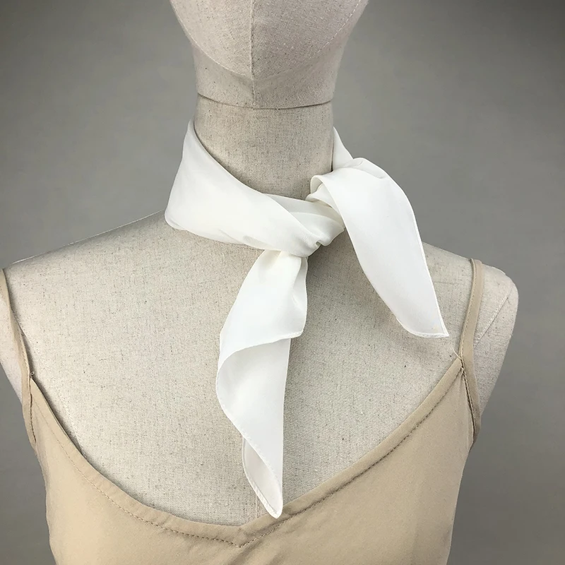 새로운 여성 실크 스카프 스퀘어 넥 Shawls 레이디 - Ascot Neck Scarf 리뷰 및 가격