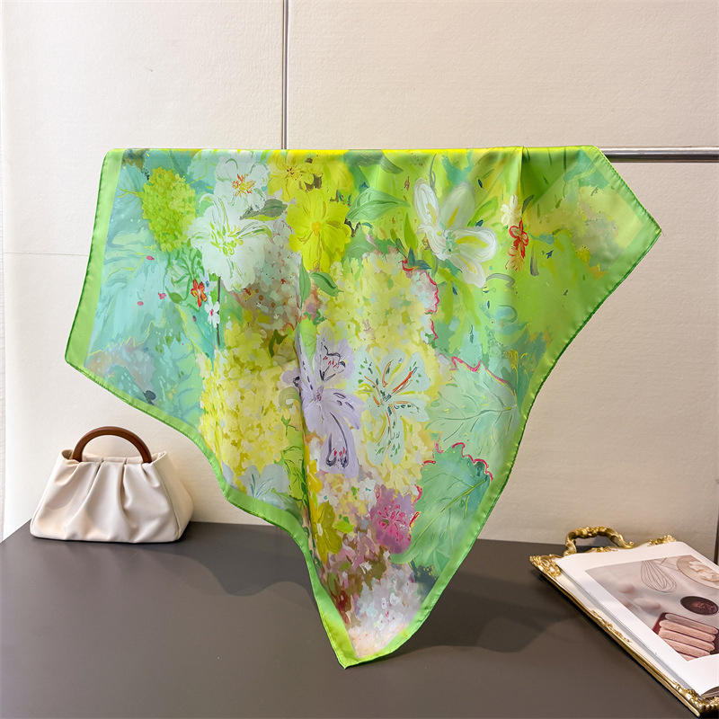 70*70cm 여성용 정사각형 실크 스카프 패션 여성용 - Ascot Neck Scarf 리뷰 및 가격